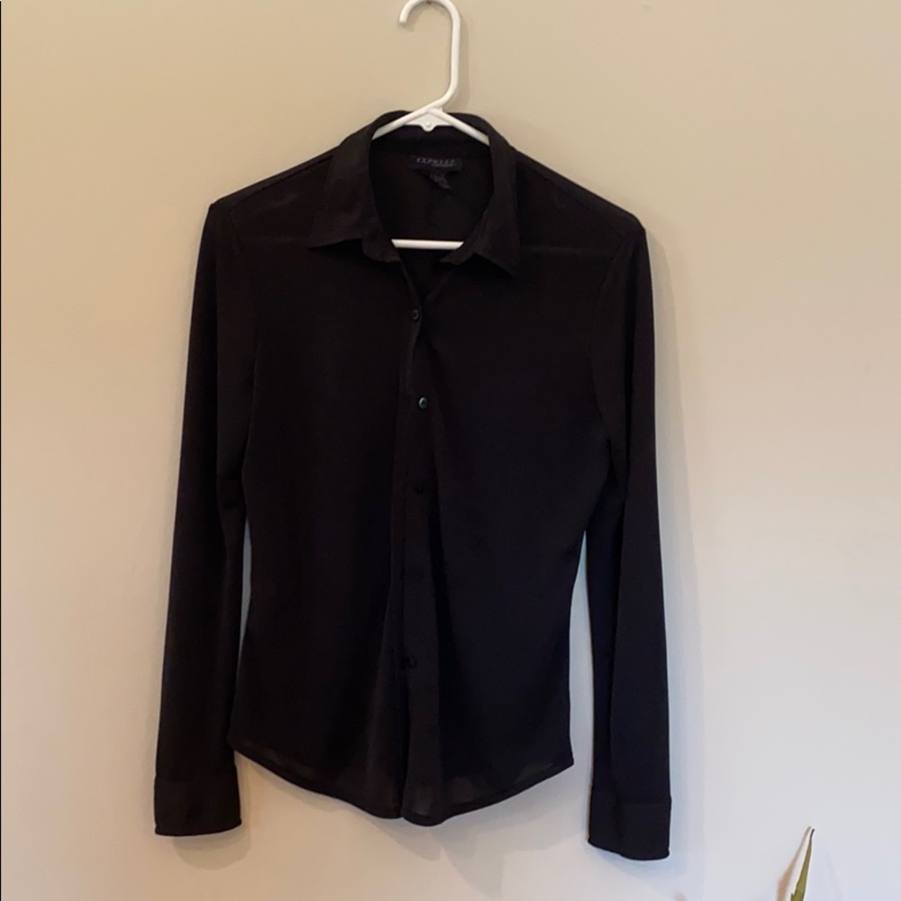 GUC  Express Black BD Blouse size Med